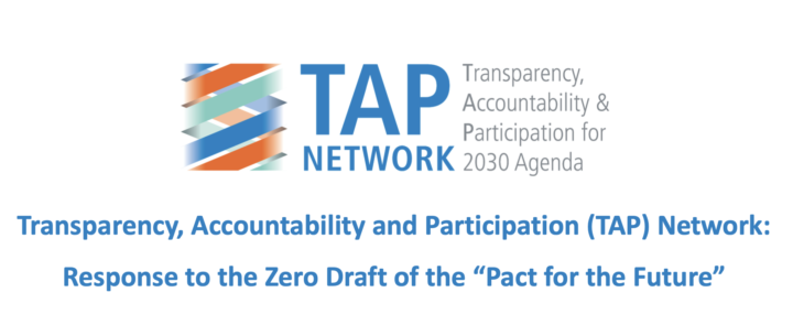 TAP Network Statement on the Zero Draft of the “Pact for the Future”